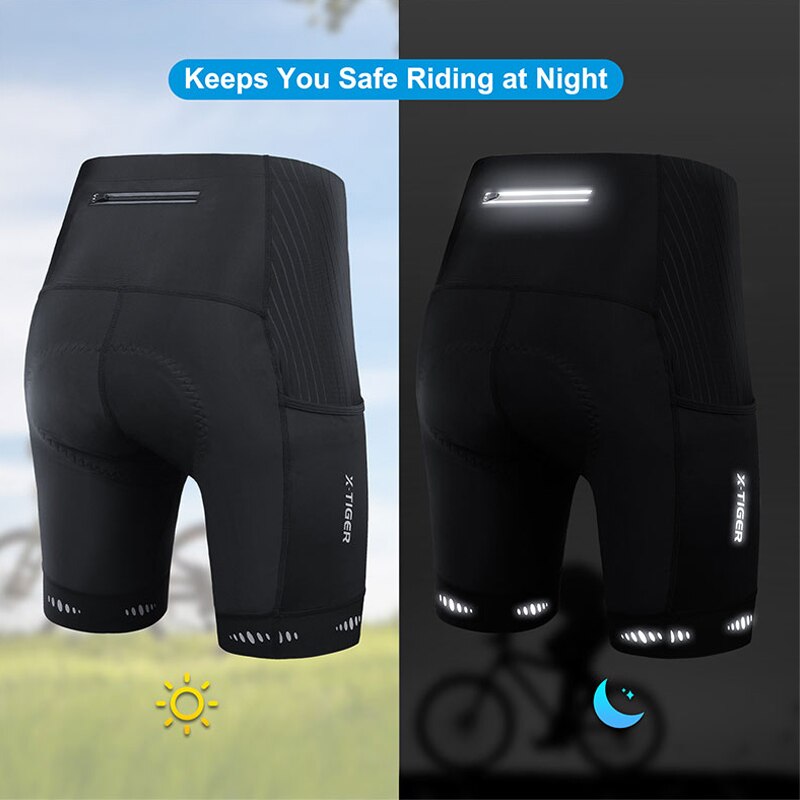 X-TIGER Men Cycling Shorts wit - Padded Cycling Shorts 5D Gel ulasan dan harga