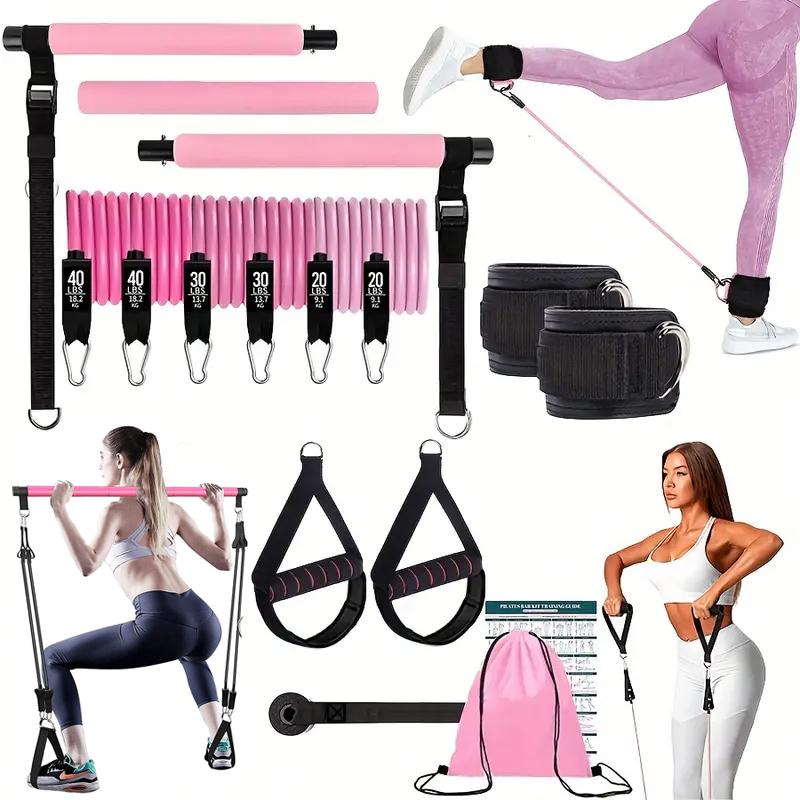 Multifunctional Pilates Bar Ki - Pilates Bar Kit With Resistance Bands ulasan dan harga