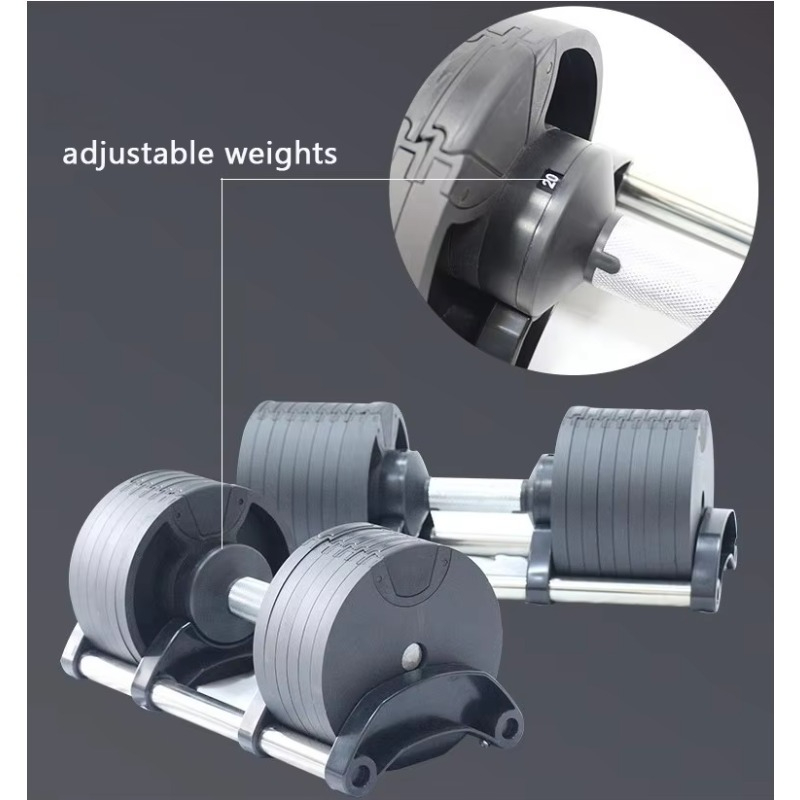 Gym Fitness Equipment 20kg 24k - Adjustable Dumbbell Pair 40Kg ulasan dan harga