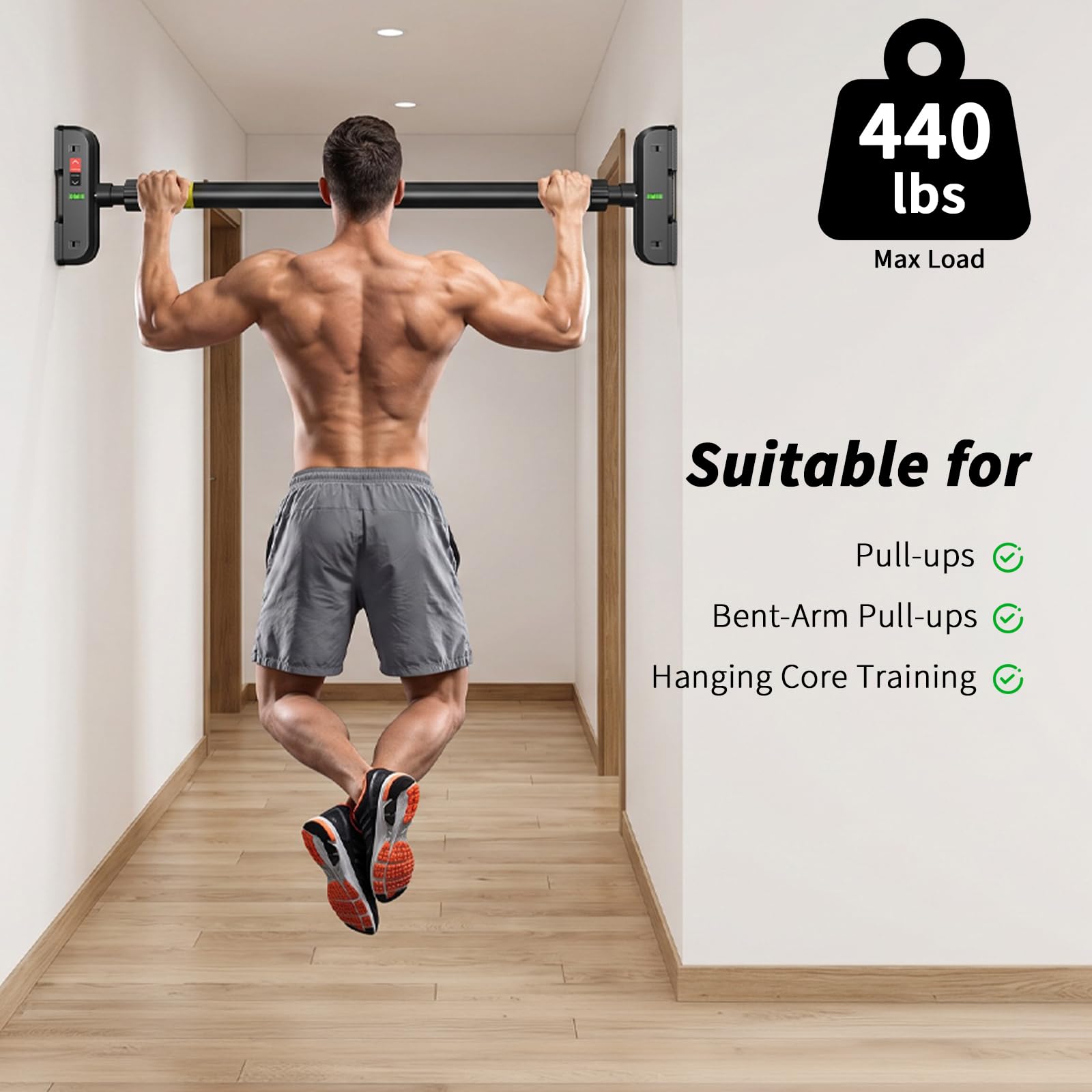 Pull Up Bar for Doorway, Door  - Door Pull Up Bar No Screw ulasan dan harga