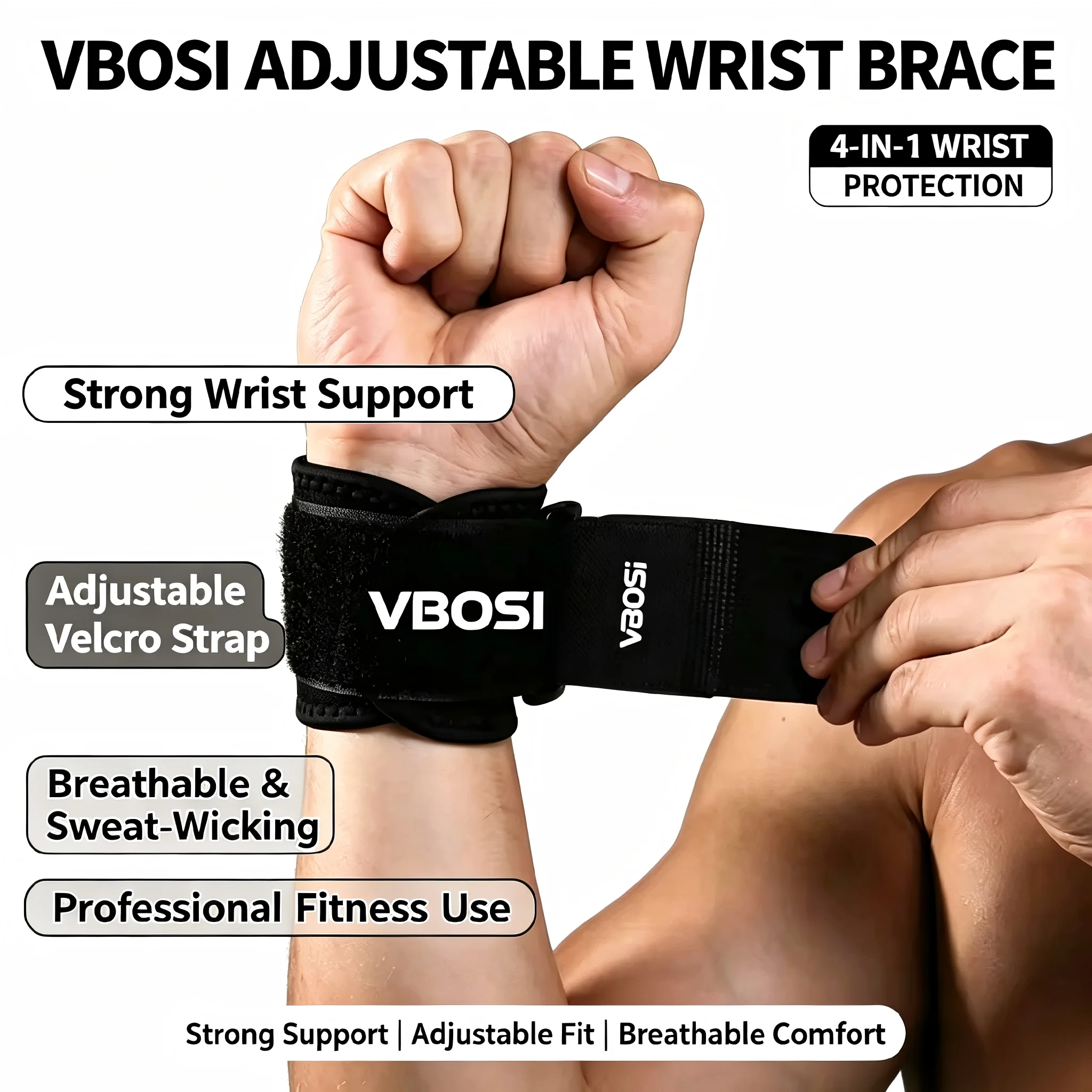 Professional Breathable Wrist  - Wrist Wraps Weightlifting Support ulasan dan harga