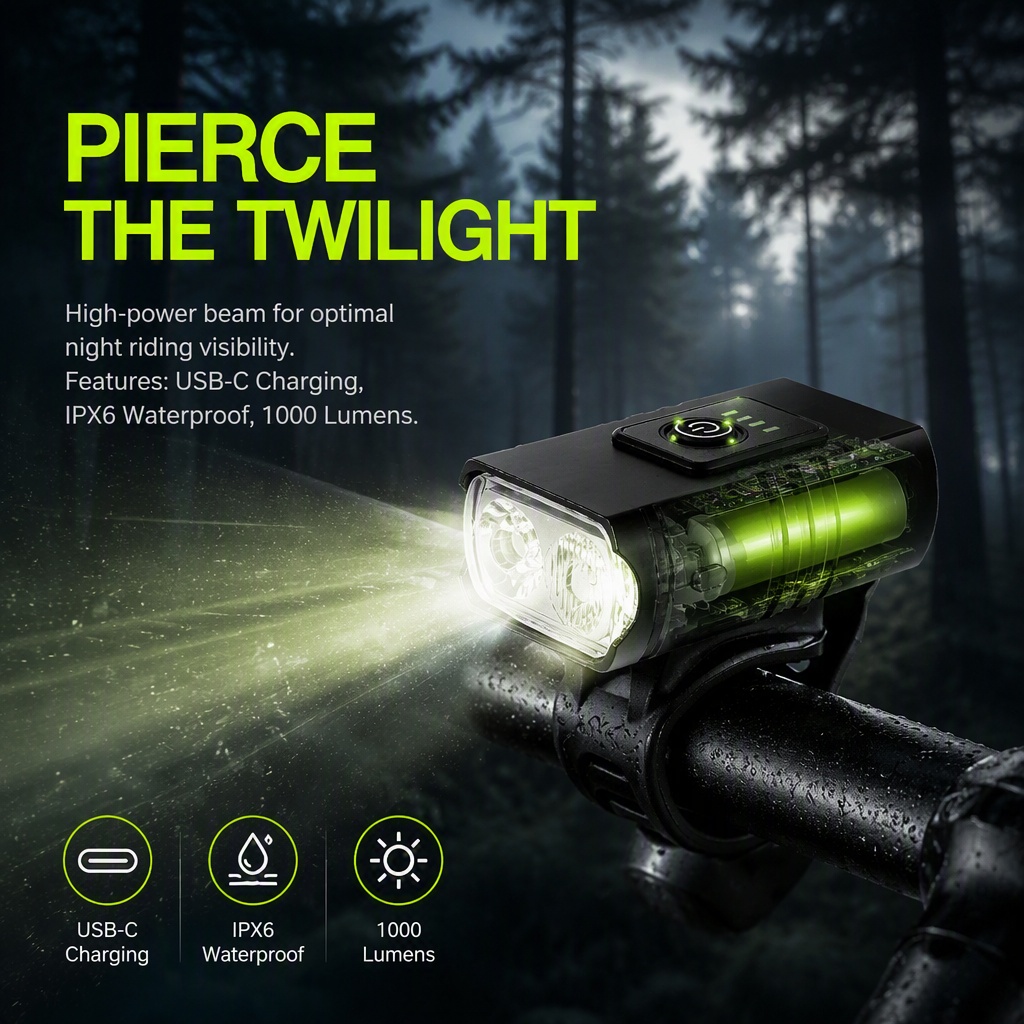 Bike Light USB Rechargeable LE - Rechargeable Bicycle Headlight 1000 Lumen ulasan dan harga