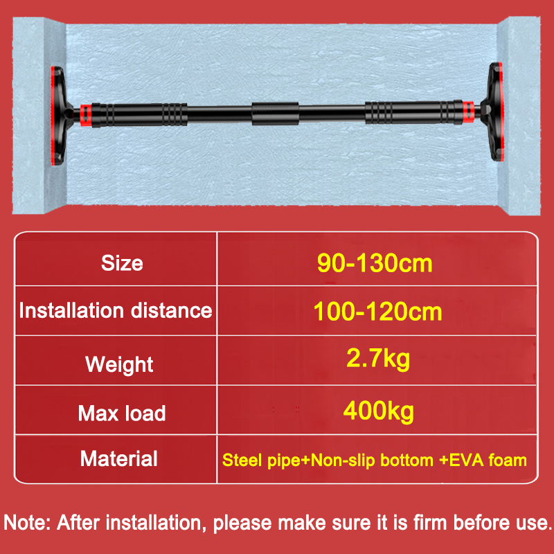 90-130cm Adjustable Pull Up Pu - Door Pull Up Bar No Screw ulasan dan harga