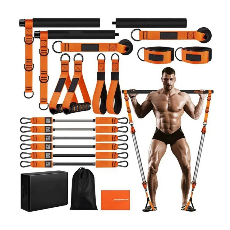 Pilates Bar Kit W/ Resistance  - Pilates Bar Kit With Resistance Bands ulasan dan harga